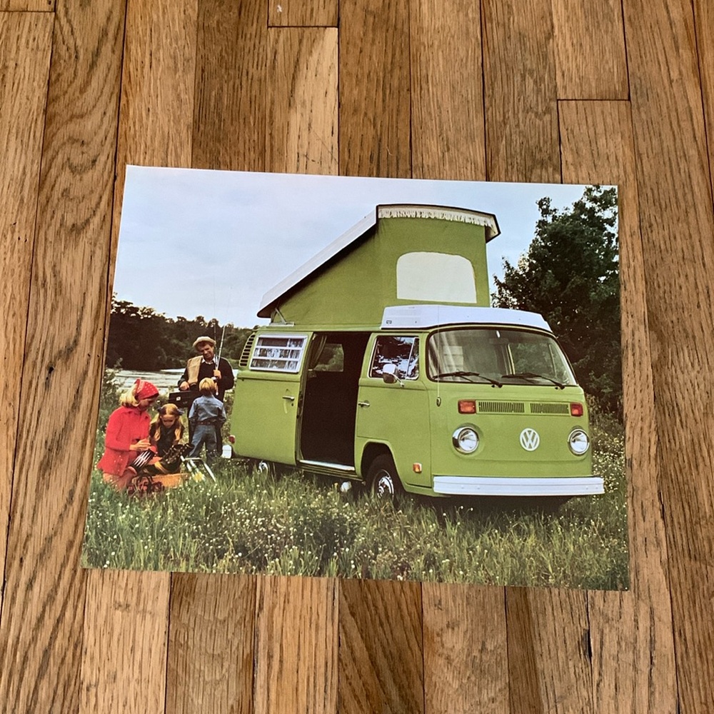 1976 VW Volkswagen Campmobile Camper 1-page Car Brochure Leaflet Spec Card